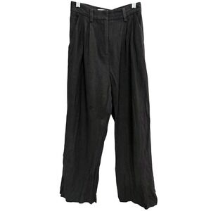 Bec + Bridge Wide Leg Trouser Pants 2 Black Workwear Career Quiet Luxury Office
